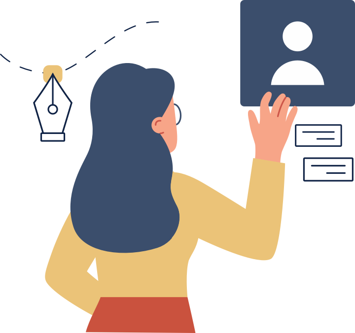 Ilustración De Edición De Un CV